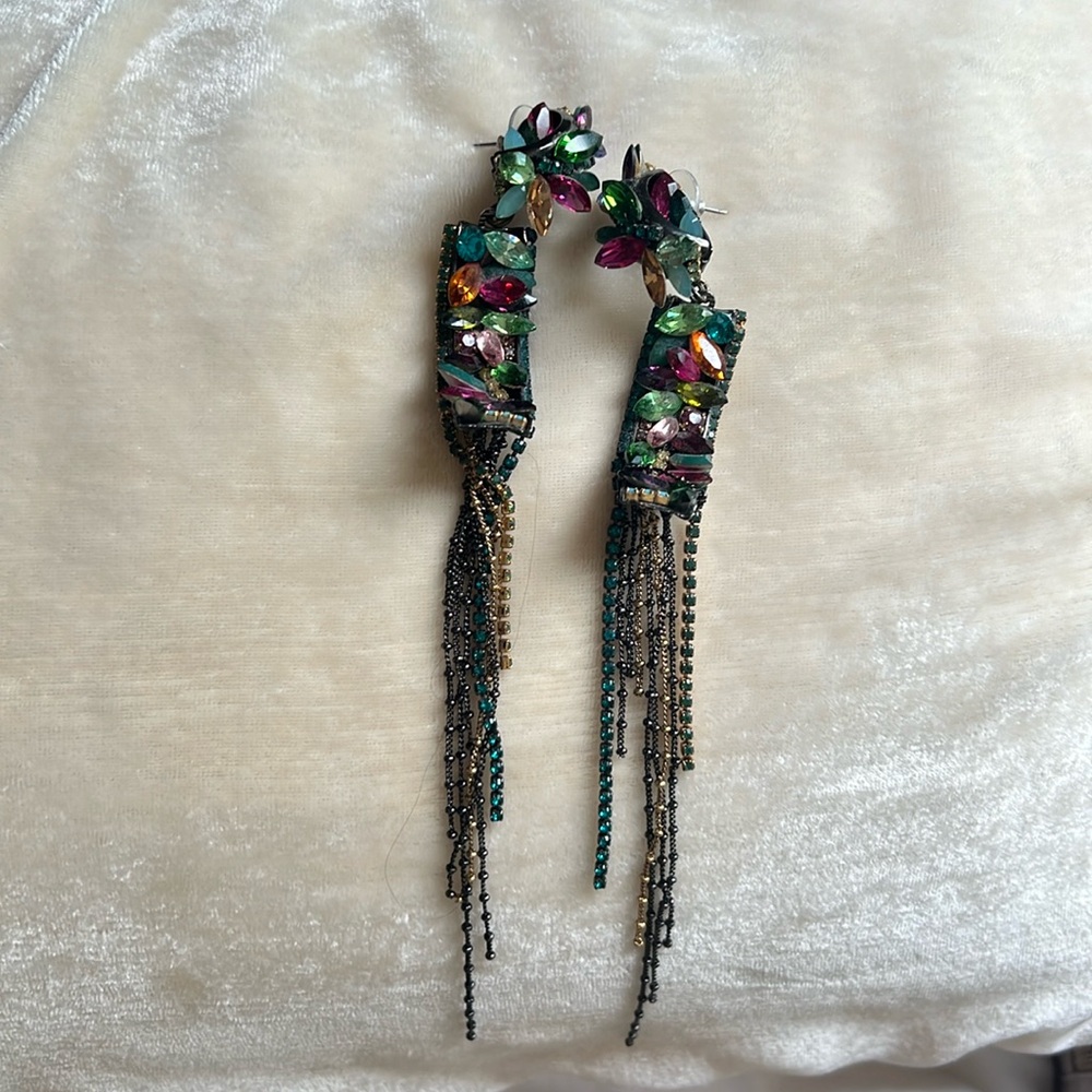 Erickson beamon long drop earrings